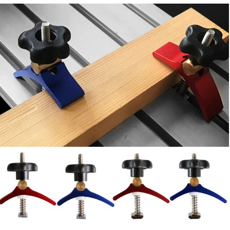 Untuk mur T penjepit rel Set t-track penjepit Aluminium pertukangan - MERAH 20