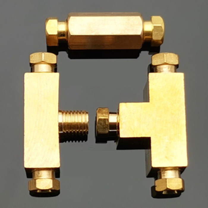 CHROMEE Oil line oil pipe nylon pipe joint internal clamp tee copper 4 6mm M8 * 1 M10 * 1 T-type two