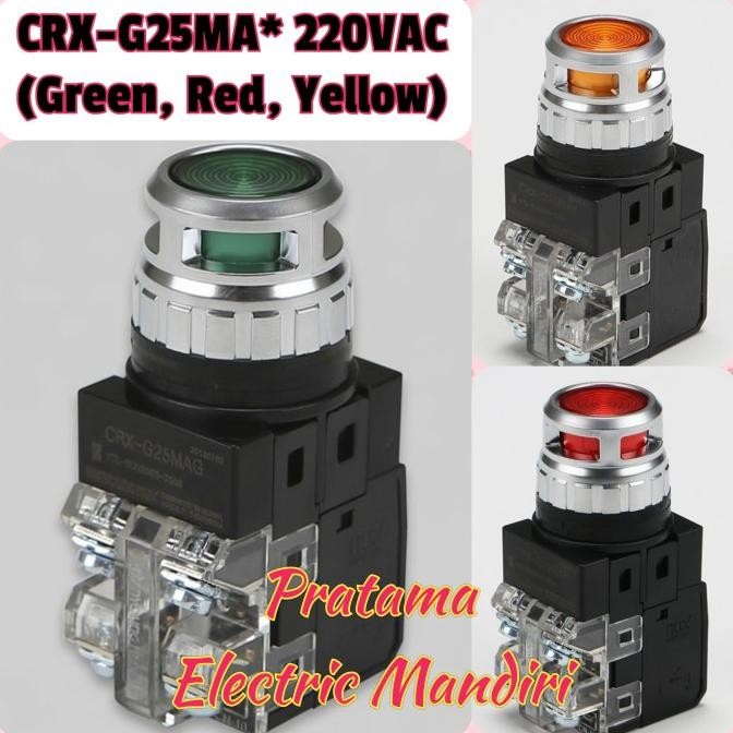 Promo HANYOUNG NUX Push Button Lamp CRX-G25MAG CRX-G25MAR CRX-G25MAY 220VAC COD