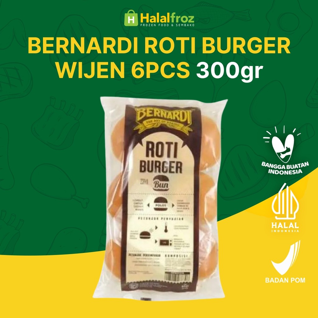 

Roti Burger Wijen Bernardi isi 6Gosend Ready, Paling murah, Terlaris