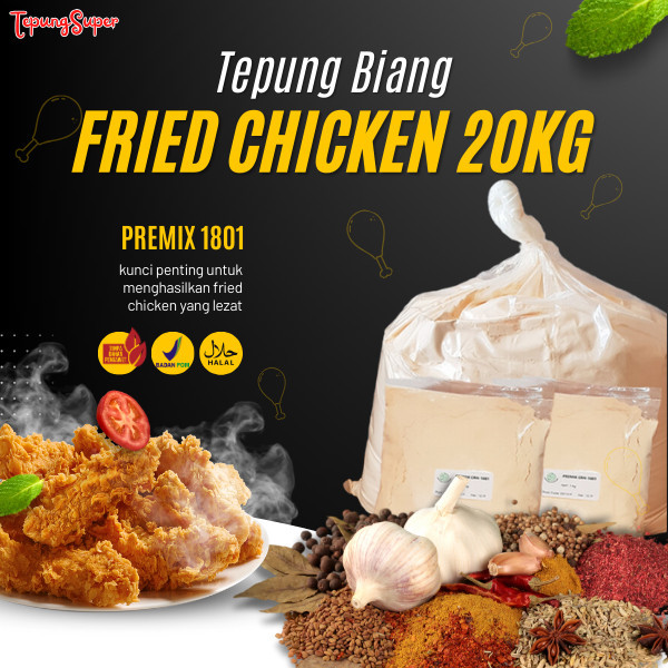 

Tepung Biang Fried Chicken / Premix 1801 - 20KG