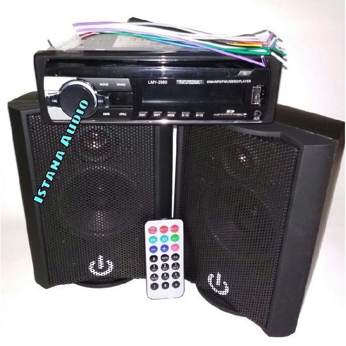 PAKET AUDIO MOBIL TAPE MVIDIA DAN SPEAKER CRIMSON 4"/402