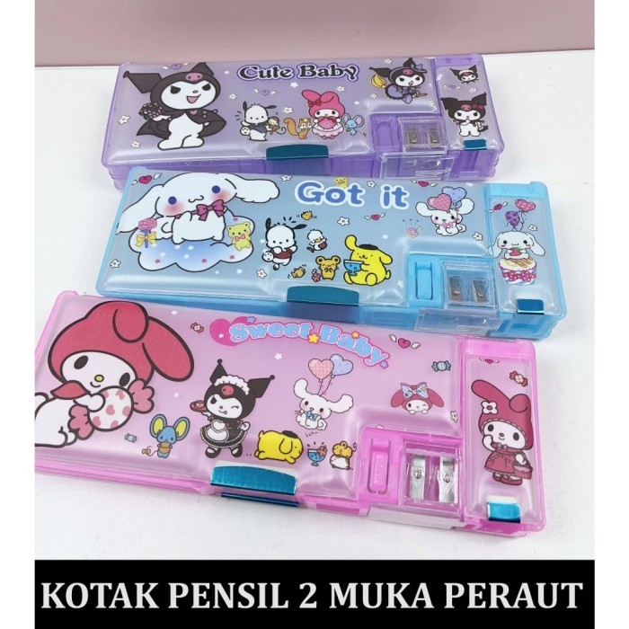 

DZ-666 KOTAK PENSIL Pena magnet Magneti Pencil Case import motif sanrio cinnamoroll kuromi