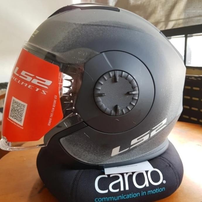 Helm Ls2 Half Face Of570 Verso Matt Black Agrifapermata