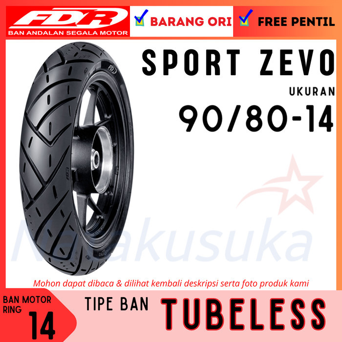 Ban Luar Fdr Sport Zevo 90/80 - 14 Tubeless (Tl)