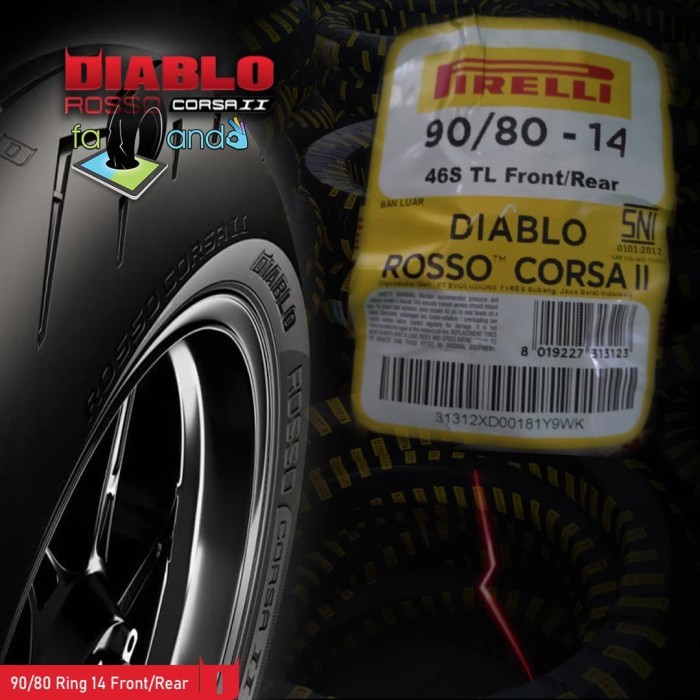 Ban Pirelli Diablo Rosso Corsa 2 Size 90/80 Ring 14