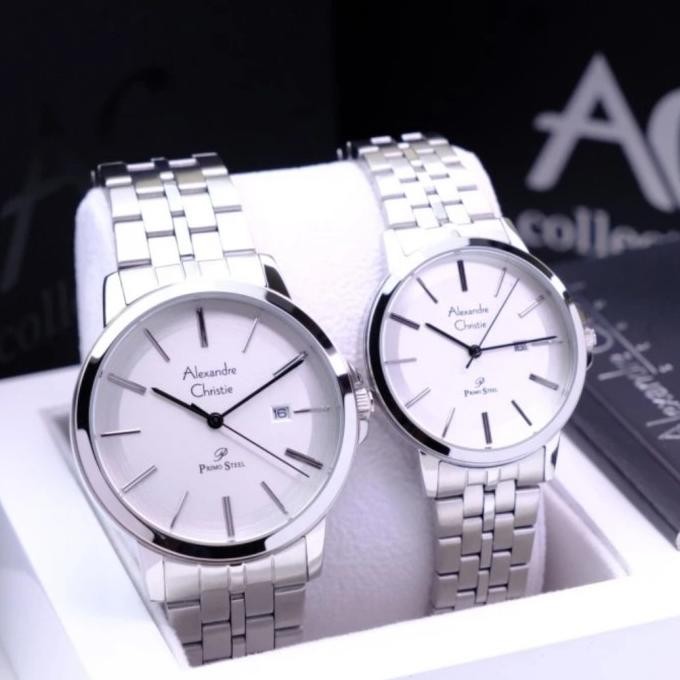 Murah Jam Tangan Pria Wanita Alexandre Christie Ac1036 Ac 1036 Silver White