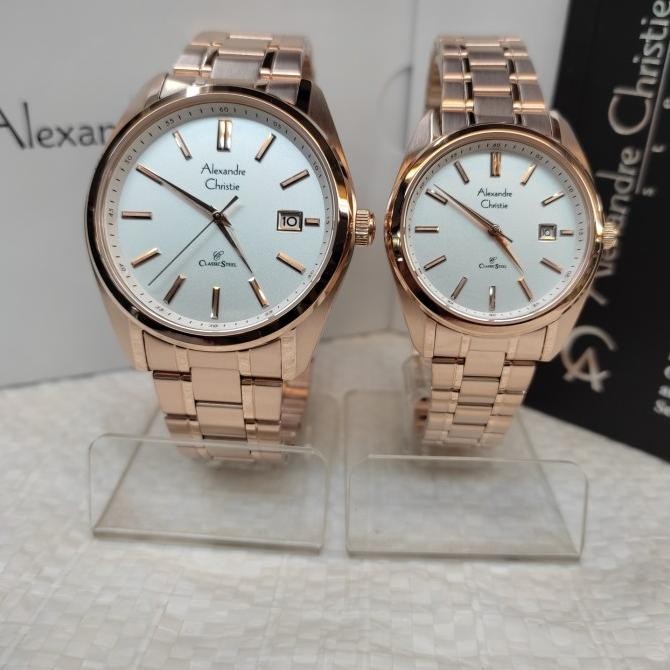 Murah Jam Tangan Couple Original Alexandre Christie Ac 8660 Md/Ld Stainless