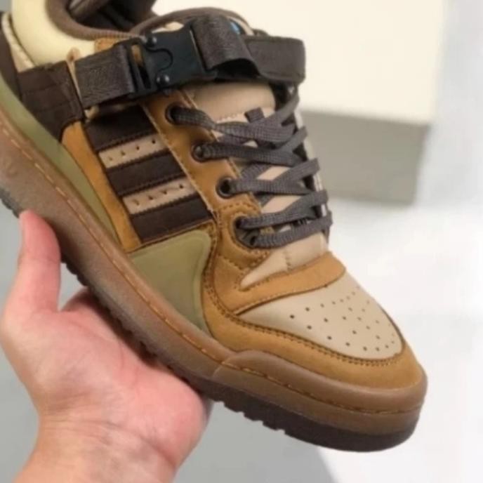 Sepatu Adidas Forum Low Brown Green Original Bnib Blanc_Leu