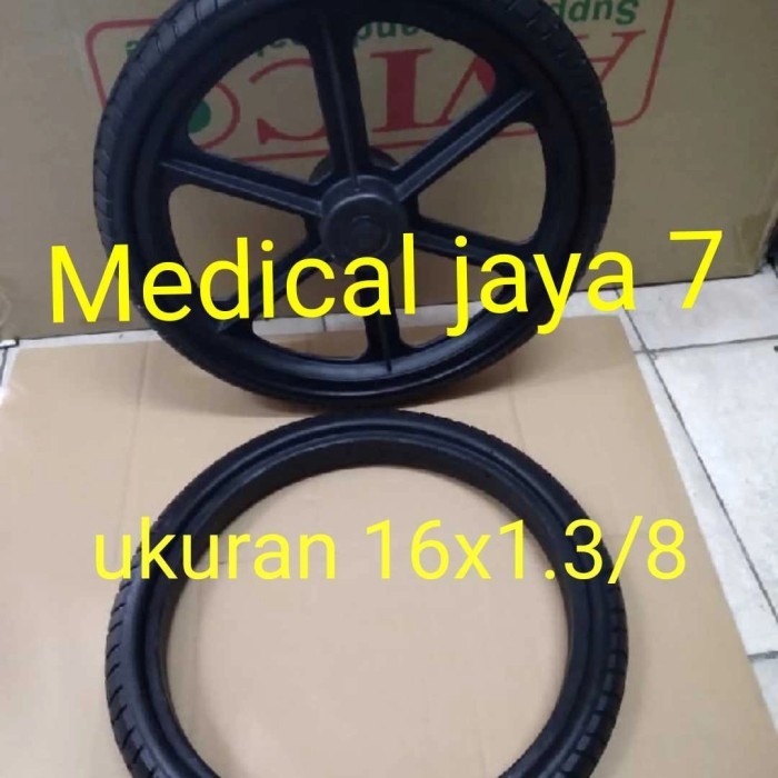 Ban kursi roda ukuran 16x1 3/8 ban karet mati