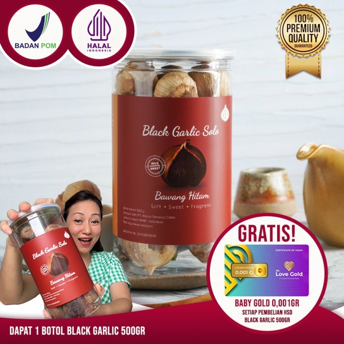 

Black Garlic Tunggal HSD 500g - Fermentasi 90 Hari, 100% Alami BPOM