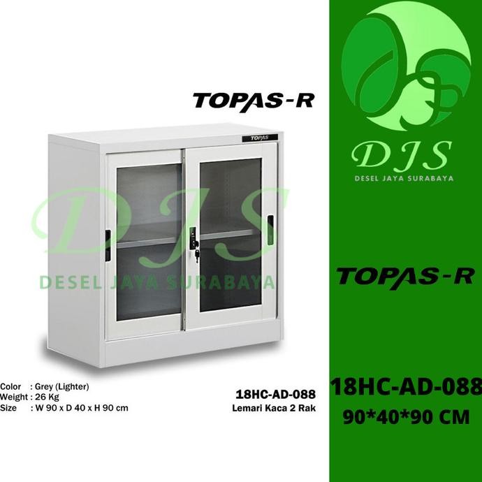 

TERMURAH - Lemari Kaca 2 Rak - Lemari Besi Kaca - Lemari Arsip Besi 18HC-AD-088