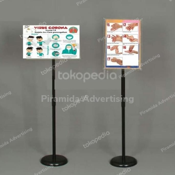 

Akrilik acrylic himbauan polos display standing berdiri A4