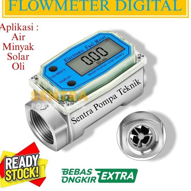 Flow Meter Turbine Digital 2" Flow Meter Digital Air/Minyak/Solar 2"