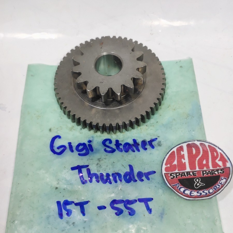 Gigi Stater Thunder Spin 15T 55T Gear Idle starter kecil Suzuki Thunder 125 12611-45F00-000 Limited 