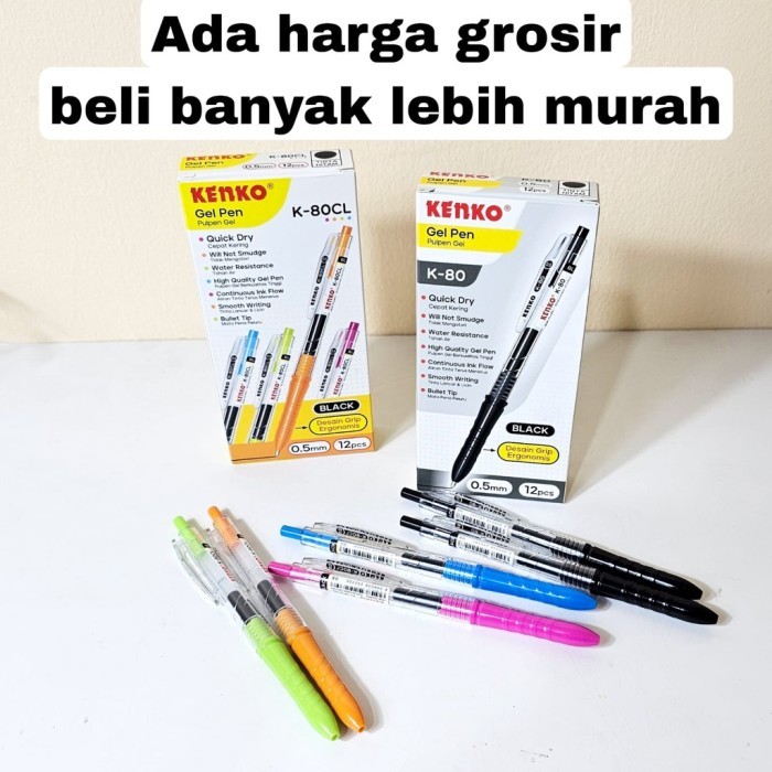 

Sos Balpen Gel Cetek Kenko K-80(12Pc)/Ballpoint/Balpen/Pen Jel/Pena/Pulpen