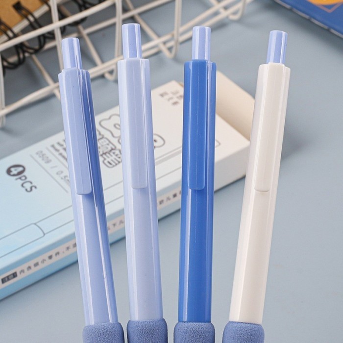 

Ggt Pulpen Tulis Mekanik 0.5Mm Set Isi 4 Pcs Pena Gel 0.5Mm Bolpoin Cetekan