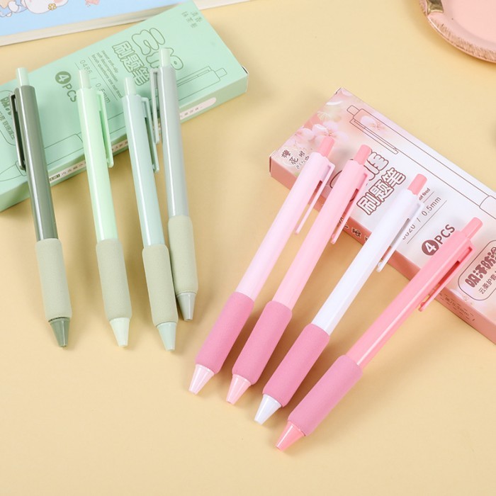

Gtt Pulpen Mekanik 0.5Mm Isi 4 Pcs Motif Polos Dengan Bantalan Empuk