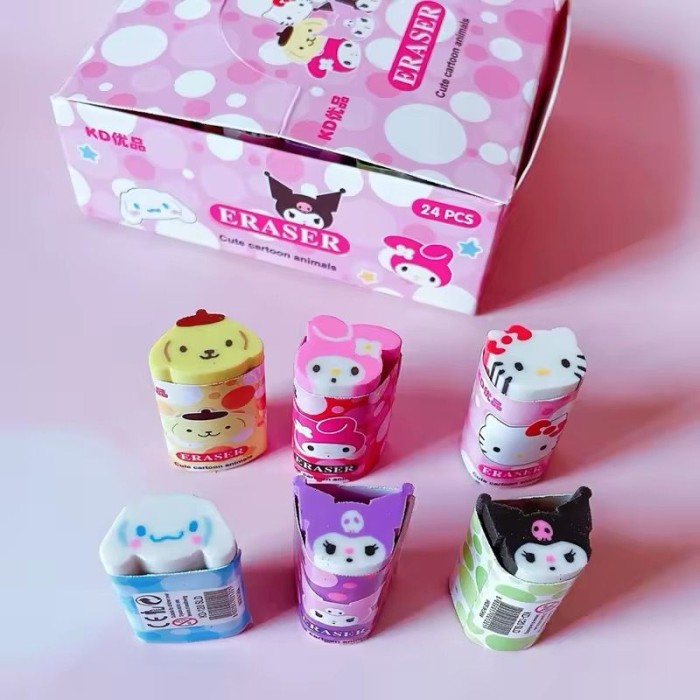 

Eraser Medium Sanrio Penghapus Setip Pensil Alat Tulis Stationery Melody Kuromi Cinnamoroll