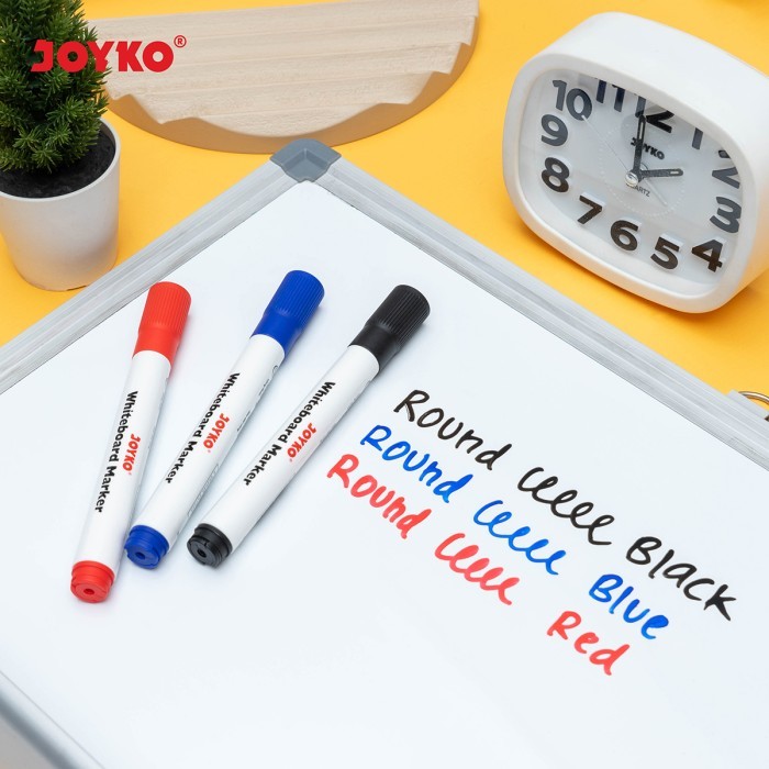 

Joyko Whiteboard Marker Refillable Black Blue Red Spidol Papan Tulis Joyko Hitam Biru Merah Bisa