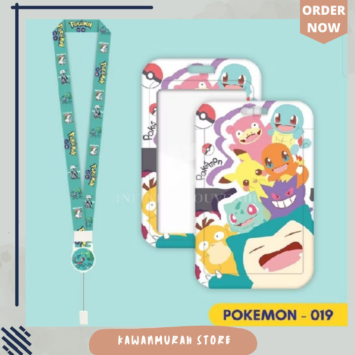 

Nametag Holder Karakter Pokemon Lucu / Lanyard Pokemon / Id Card