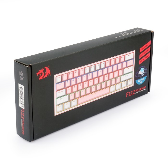 Re Mechanical Keyard 60% Pink White Rainw Fizz-K617-R