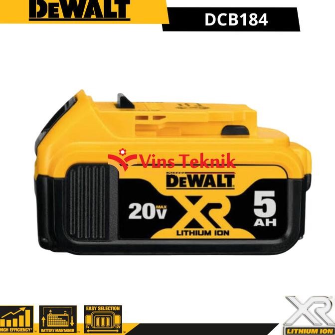 Baterai Dewalt 20Volt 5Ah Battery Dcb184