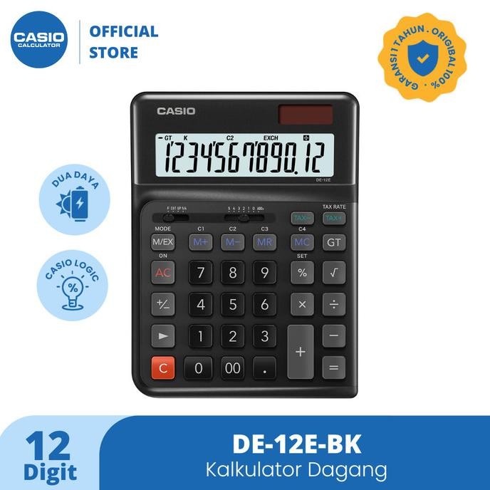 

CASIO CALCULATOR DE-12E-BK