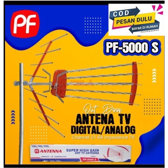 Antena TV PF-5000 Antena Luar Free Kabel Antena 18 Meter Antena TV Outdoor Super Jernih