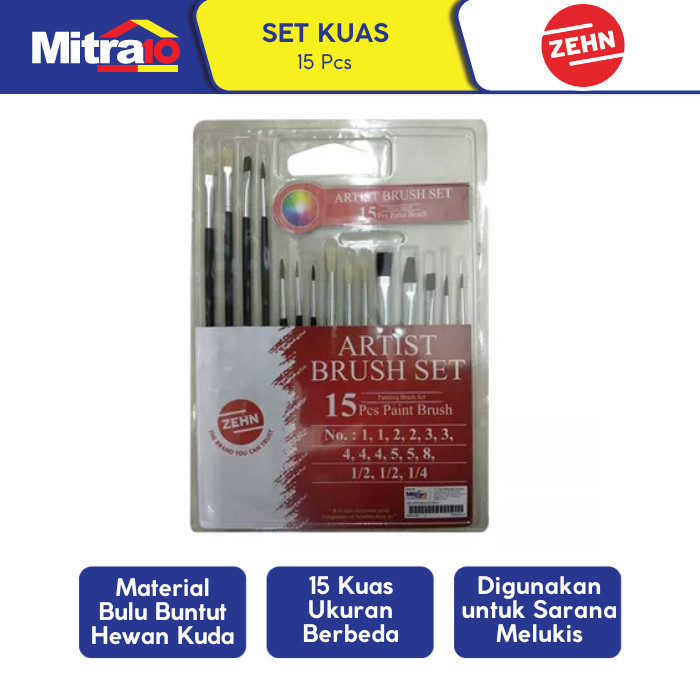 

HARGA DISKON Zehn Artist Brush Set / Kuas Lukis Set 15 Pcs