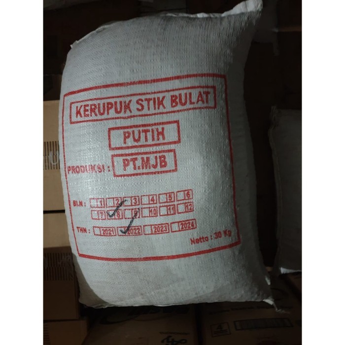 

SALE TERLARIS [ZAK] KERUPUK MENTAH STIK SOTO PUTIH MERK MJB BENTUK KOTAK & LONJONG READYY