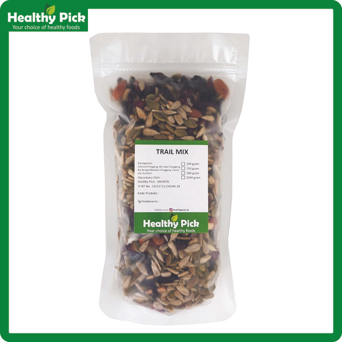 

SALE TERLARIS TRAIL MIX 500GR ROASTED (SUNFLOWER, PUMPKIN SEEDS, ALMOND, CRANBERRY) READYY