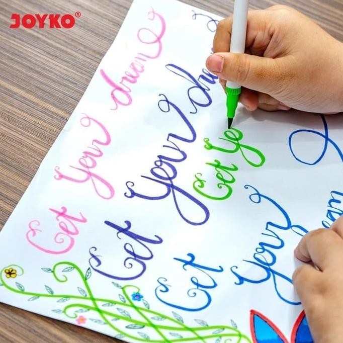 

Buy New Color Brush Pen / Pena Kuas Warna Joyko Clp-06 / 12 Warna / Color Neo
