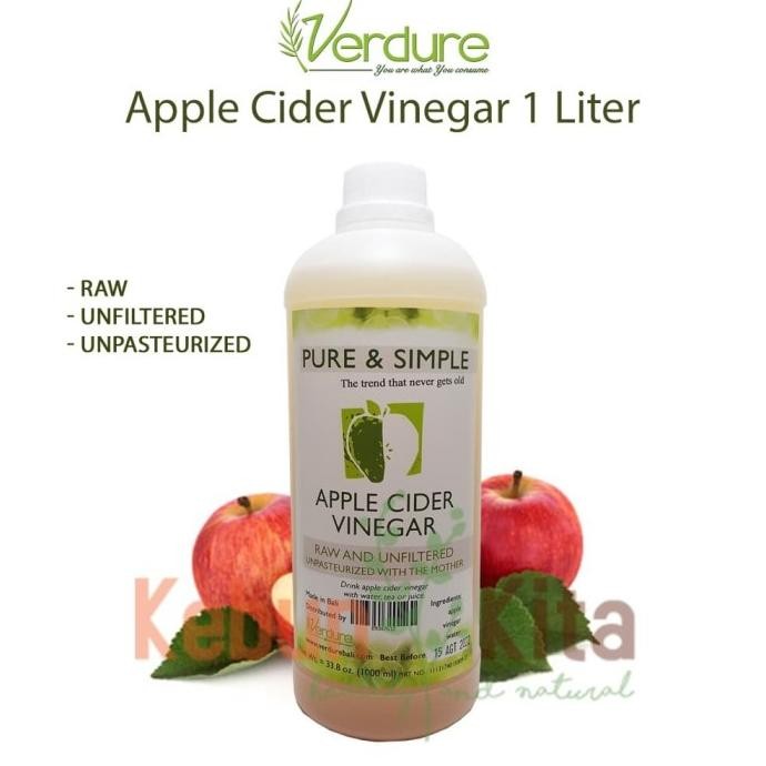 

Verdure Apple Cider Vinegar 1 Liter with The Mother (Cuka Apel)