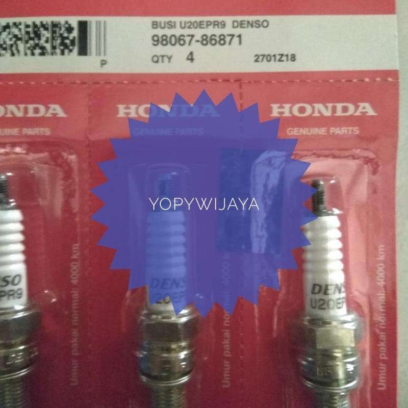 Busi Denso Asli Ahm U20Epr9 Denso Untuk Motor Supra X 125,Karisma,Bea