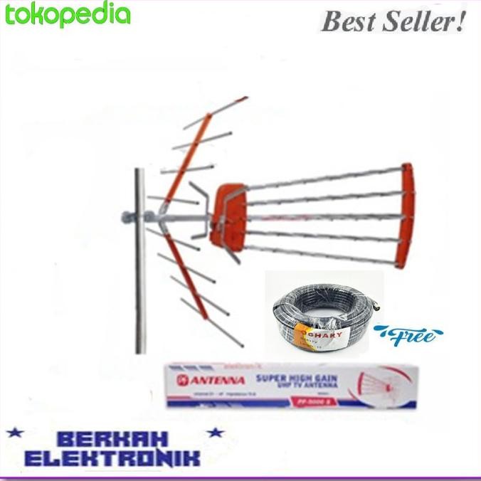 ANTENA TV OUTDOOR PF-5000/ANTENA LUAR PF GOCENG ORIGINAL FREE KABEL 18 HARGA KHUSUS