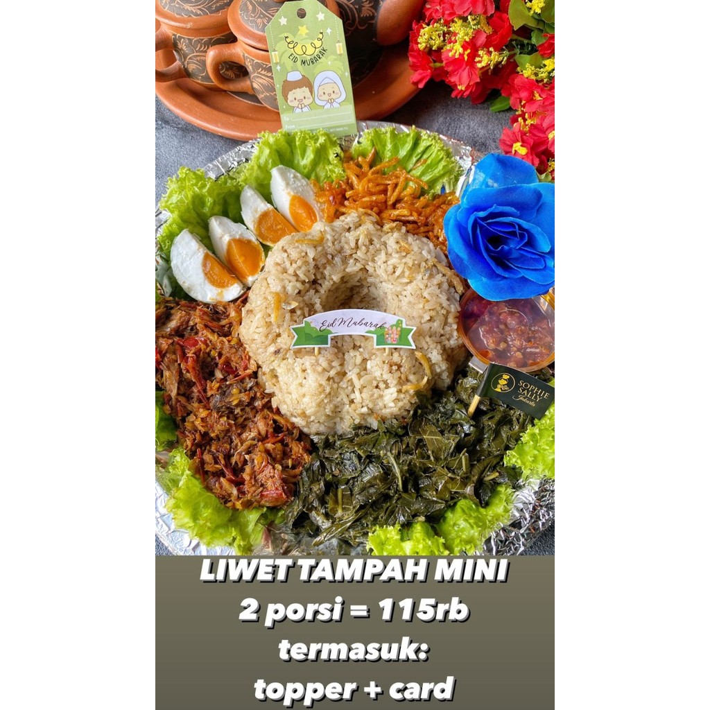 

NASI LIWET TAMPAH MINI - 2 PORSI - HAMPERS IDUL FITRI / PAKET LEBARAN