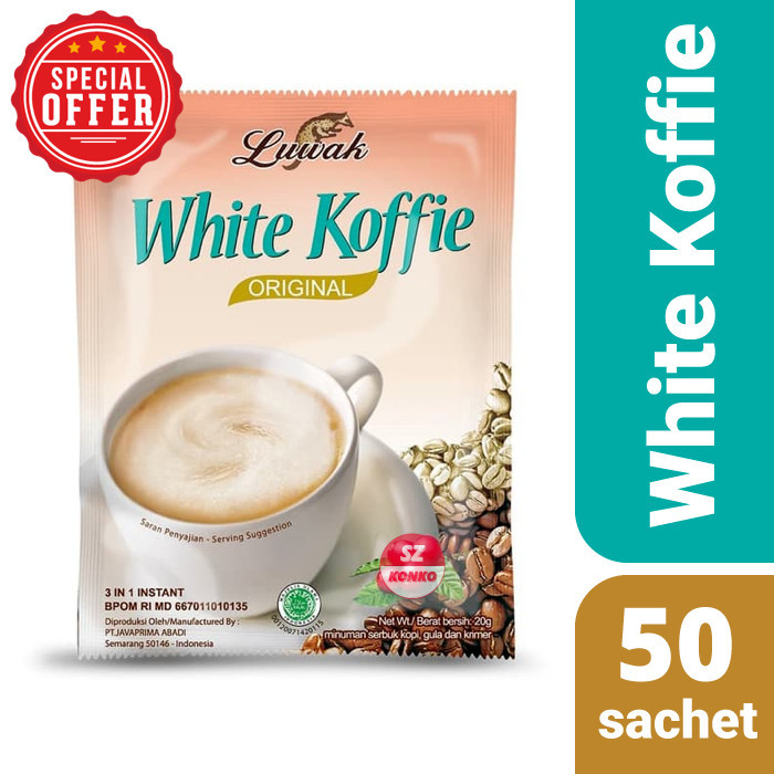 

TERBARU! Paket Kopi Luwak White Koffie Original 50 Sachet x 20 gr Coffee