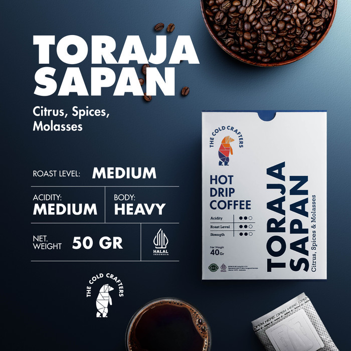 

Coffee Drip Bag The Cold Crafters Easy Drip - Toraja Sapan Arabica