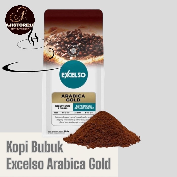 

Kopi Bubuk Excelso Arabica Gold 200g