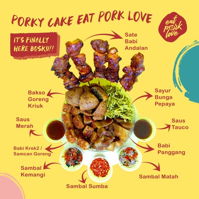 

Porky Cake (Kue Nasi Babi Cake Babi) untuk 45 orang