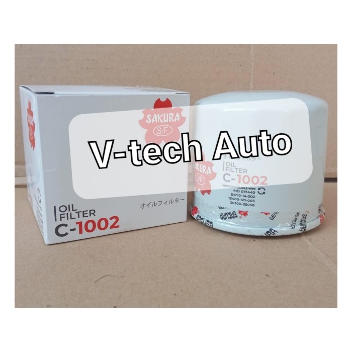 BARU Oil Filter Oli Mitsubishi T120SS MD017440 C-1002 C1002 Sakura