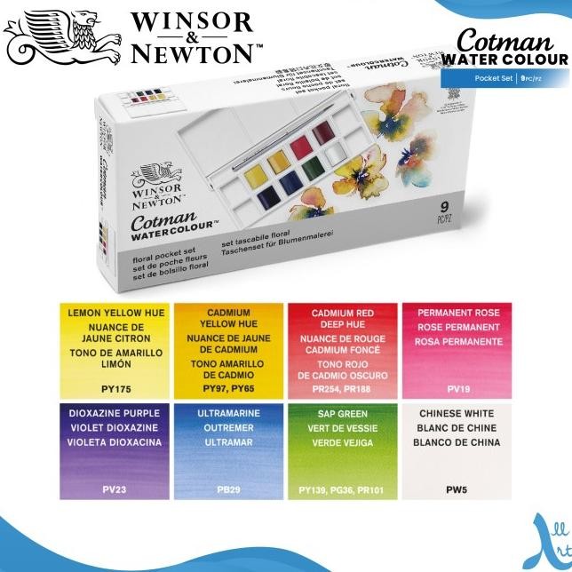 

Cat Air Winor Newton Cotman Watercolor 8 Half Pan Poet Et