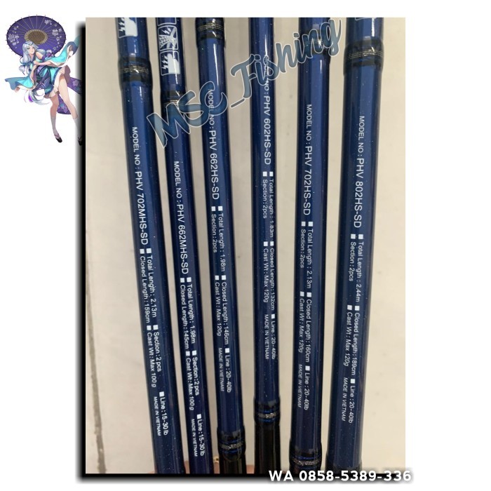 Joran Daiwa Phantom Versatile 2018 602 662 702 802 Hs/Mhs