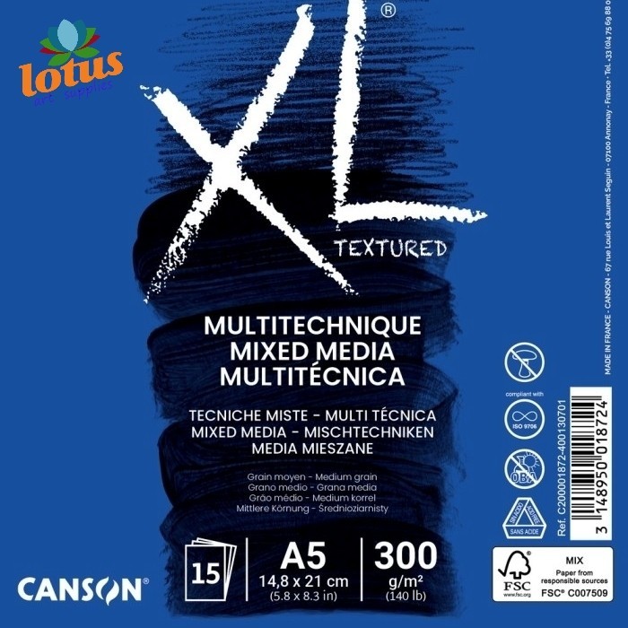 

SALE TERLARIS BUKU GAMBAR CANSON XL 300 GSM TEXTURED MIX MEDIA PAD READYY