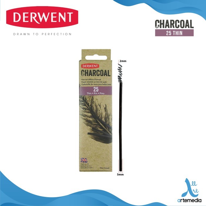 

SALE TERLARIS BALOK ARANG DERWENT WILLOW CHARCOAL THIN READYY