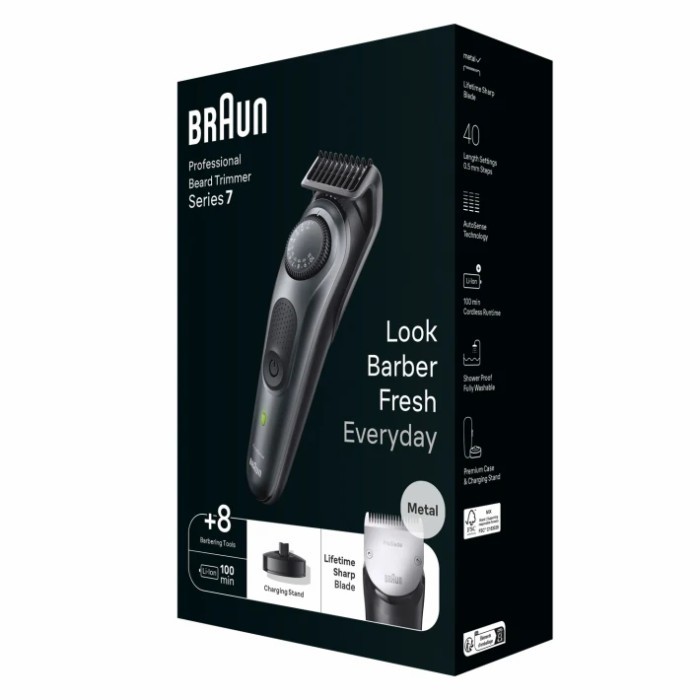 Braun Series 7 BT7441 Professional Beard Trimmer Cukur Jenggot Kumis