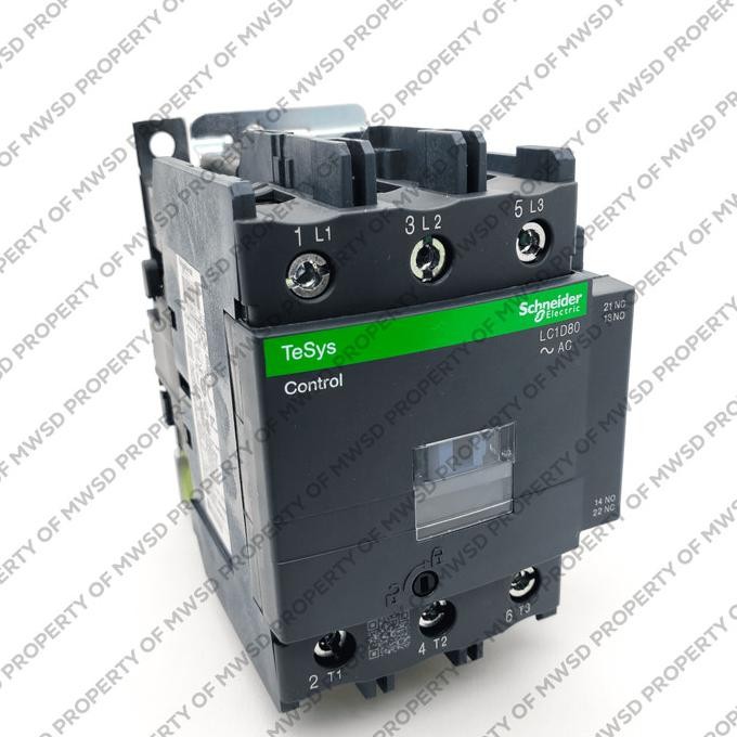 [ TM ] SCHNEIDER CONTACTOR 80A AC3 37 KW COIL 42CAC LC1D80D7