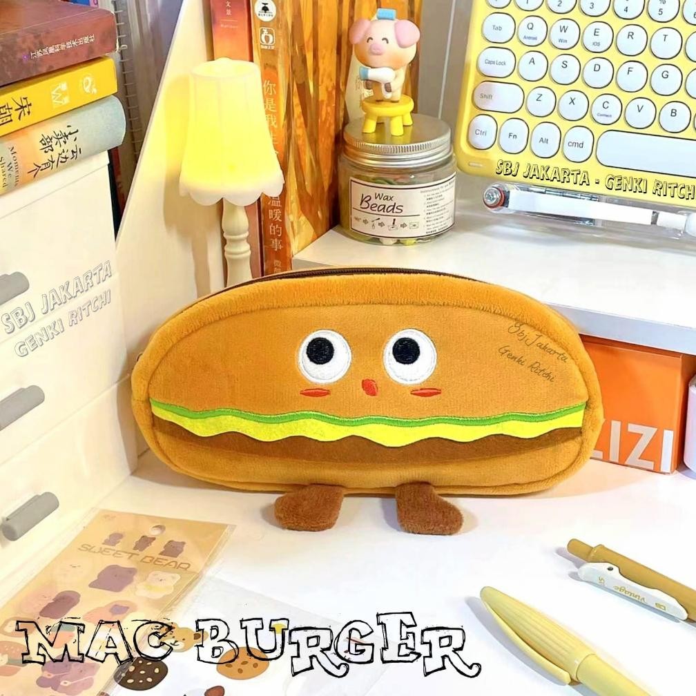 

VIRAL Tempat pensil kain Kotak pensil Pencil case karakter ROTI BURGER SANDWICH lucu fgk-24