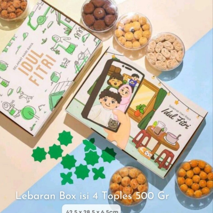 

Box Toples Kuker Lebaran 500Gr Isi 6 Dus Parcel Hampers Uk 42X28X6Cm